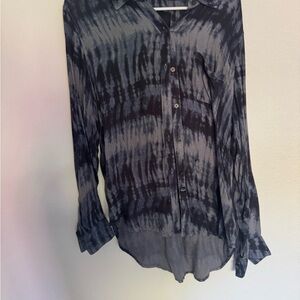 Rails Blue tie-dye button down